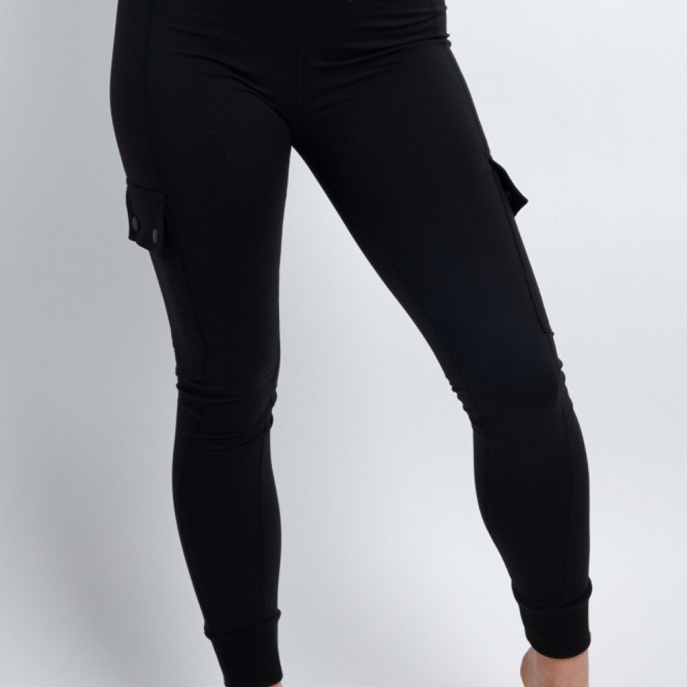 Savvi Black Crossover Cargo Joggers - Picture 2 of 11